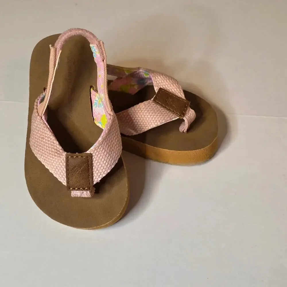 Tommy Bahama Toddler size 5-6 Thong Flip‎ Flops with Elastic Back EUC